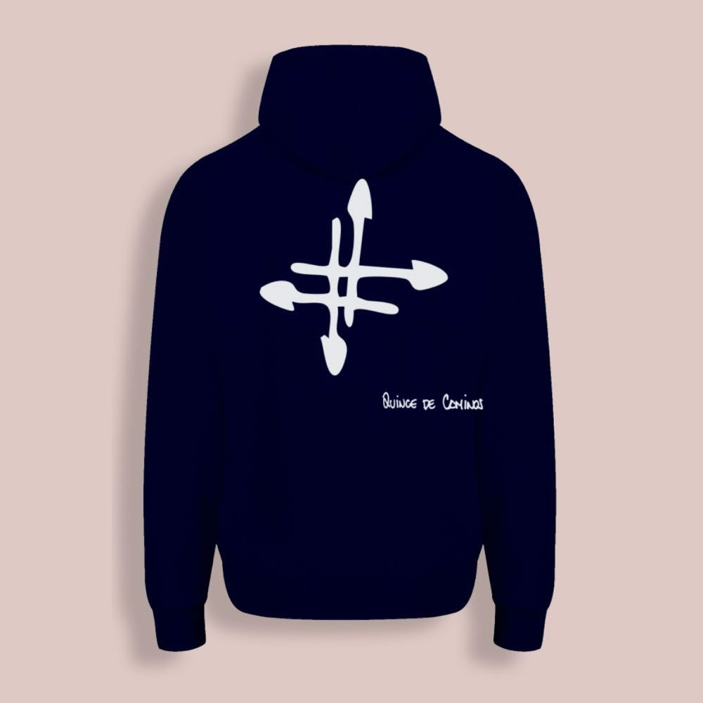 Hoodie Negro «Quince de Caminos»