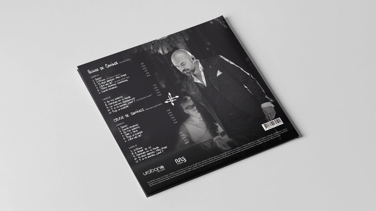 Vinilo Quince de Caminos: contraportada con el tracklist